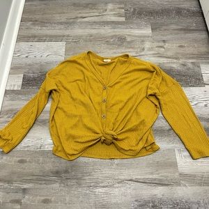Size medium yellow mustard long sleeve sweater